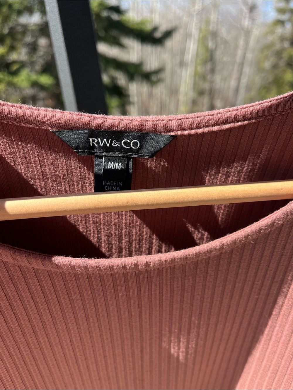 RW&Co. Dusty Rose Ribbed Dress - Picture 2 of 4